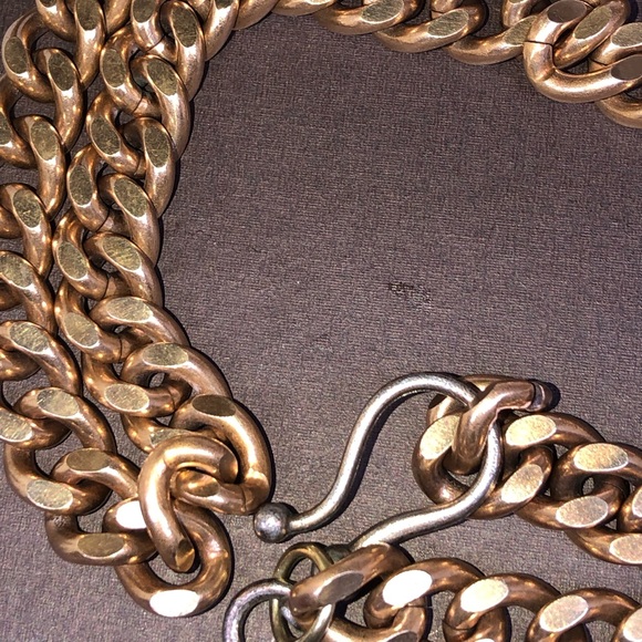 ♥️♥️♥️Vintage 333 8K Yellow Gold Filled Chunky Curb Chain Necklace 24” length - Picture 11 of 13